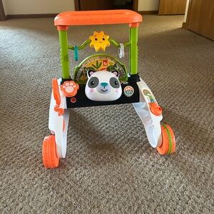 Panda Walker Toy with Orange and Green Accents